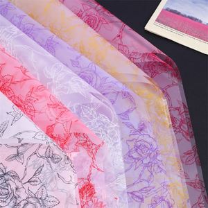 Papier d'emballage pour fleurs imperméable pour la Saint-Valentin, translucide, emballage cadeau floral, 56x56cm, marque JIEMI - Product Image 2