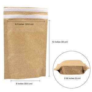 Enveloppes d'expédition biodégradables imprimées sur mesure emballage sac d'expédition en papier <span class=keywords><strong>kraft</strong></span> recyclable écologique - Product Image 2