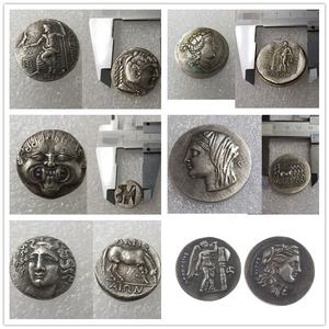 Yunan sikke antika işçilik bakır gümüş kaplama hatıra parası çoklu sikke oyuncaklar - Product Image 3