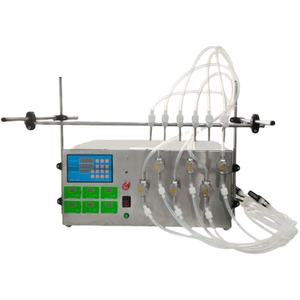 Máquina de Llenado Semiautomática con Bomba Magnética de 6 Boquillas para Bebidas Alcohólicas, Jugos, Agua Mineral, Brillo Labial, Laca para el Cabello y Salsas - Product Image 1