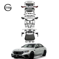 Kit de Carrocería W213 a W214 E63 para Mercedes Benz Clase E W213, Actualización a W214 E63 AMG, Parachoques Delantero y Trasero, Guardabarros, Capó, Faros LED, Parrilla
