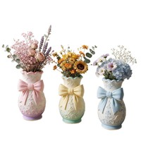 Moule en silicone pour vase à nœud papillon en relief, pour bricolage créatif, pot de fleurs et ornement de vase en plâtre d'aromathérapie, moule de moulage en résine époxy