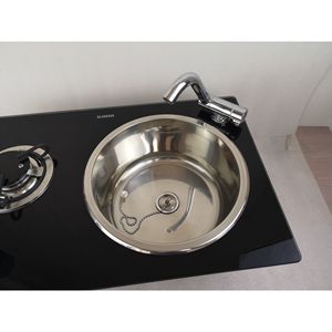 GR-B213 580*365*130mm Cuisinière à gaz en verre trempé et acier inoxydable avec évier Accessoires intérieurs pour camping-cars pour yachts et bateaux - Product Image 3