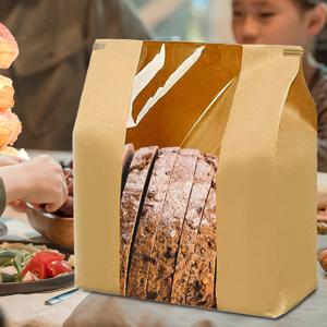Bolsas de <span class=keywords><strong>pan</strong></span> <span class=keywords><strong>para</strong></span> <span class=keywords><strong>pan</strong></span> casero, <span class=keywords><strong>papel</strong></span> de masa fermentada Kraft con ventana, bolsas grandes de panadería utilizadas <span class=keywords><strong>para</strong></span> almacenar galletas y aperitivos - Product Image 6