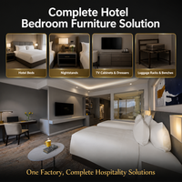 Ensemble de meubles de chambre d'hôtel en placage de noyer, meubles de chambre d'hôtel modernes sur mesure pour suite d'hôtel de luxe 5 étoiles, vente en gros