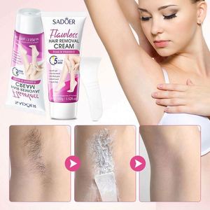 Crème dépilatoire instantanée bio à la vitamine E et aux herbes de rose pour le corps, les aisselles et les cuisses, marque privée, pour femmes - Product Image 3