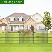 Clôture de jardin moderne en métal galvanisé, anti-rouille, sans creuser, pour chiens et animaux, barrière décorative pour la nature, facile à assembler