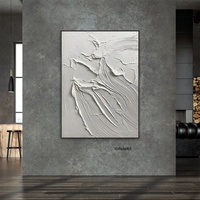 Décoration moderne de la maison oeuvre 3D peinture à la main toile texturée art mural peinture abstraite blanche