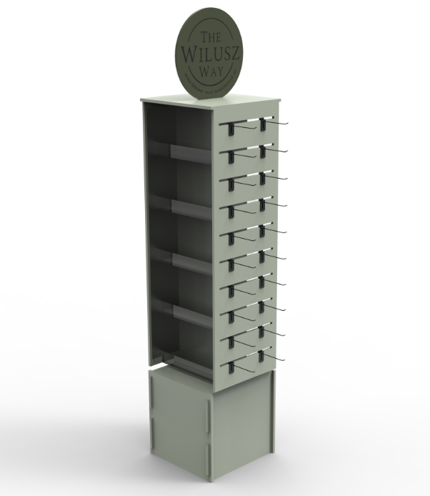 Customized Wooden Magnet Display Rack Spin Travel Souvenirs Display Stand for Supermarket and Gift Store — view 1