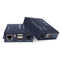 USB teclado ratón VGA UTP LAN extensor con Audio 1080P TX RX 990ft 300m para PC portátil escritorio Notebook a TV proyector CCTV