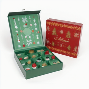 Boîtes de <span class=keywords><strong>calendrier</strong></span> de Noël nouveau design Pack cadeau chocolat compte à rebours 24 jours - Product Image 1