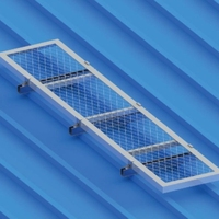 SunRack Güneş Paneli Çatı Montaj Sistemi SFS-FHB-C01 Geçit Platformu Izgarası Sağlam Dayanıklı Paslanmaz Çelik Izgara 60m/s Rüzgar Yükü