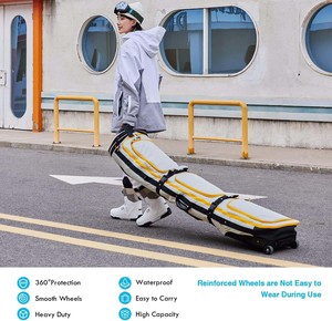 Échantillon gratuit Sac de snowboard rembourré imperméable à grande capacité avec roues Sac de sport personnalisé pour snowboard unique pour le ski - Product Image 2