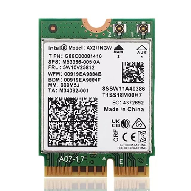 5400M Tri-band 2.4Ghz 5Ghz 6Ghz Intel AX211NGW Wifi 6E Card AX211 M.2 E Key NGFF Wireless Network Cards