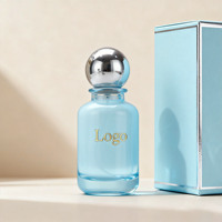 Boîtes d'emballage personnalisées sur mesure, couleur personnalisée, flacon de parfum en verre transparent de luxe de 30 ml, 50 ml, 100 ml avec couvercle