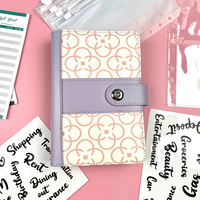 Großhandel A6 Design Budget Binder Bulk Wallet Pu Leder 6Ring Budget Binder mit Geld umschlägen für die Budgetierung von Foto karten Binder