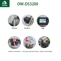 Machine de perçage et de fraisage CNC à 4 axes OUWO 3200 mm en alliage d'aluminium avec table inclinable pour perçage de profilés UPVC et cuivre