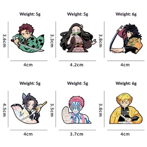 Nueva insignia de aleación de zinc de la serie de animación Ghost Kill Blade, con diseño de protección ambiental, bonita decoración para bolsos y ropa, venta directa. - Product Image 4