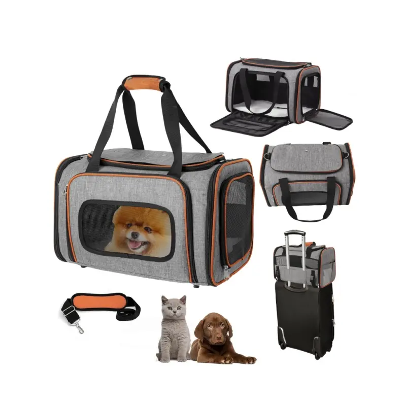 Bolsa de transporte para perros, gran oferta, de alta calidad, duradera, aprobada por la aerolínea, bolsa para gatos, transporte de mascotas para viajes