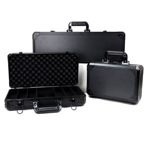 Offre Spéciale 500 pièces boîtier en aluminium noir avec logo boîte <span class=keywords><strong>vide</strong></span> durable pour le stockage de jetons de <span class=keywords><strong>poker</strong></span> de 40 43mm et d'accessoires de casino - Product Image 4