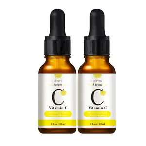 Bottiglia di vetro all'ingrosso di acido ialuronico per l'invecchiamento della pelle sbiancare 30Ml di siero per la cura della pelle alla vitamina C per il viso con contagocce