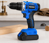 Perceuse-visseuse électrique 20V, 15+1 réglages de couple, vitesse variable 0-350/1350 tr/min pour applications domestiques et d'atelier