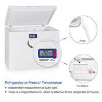 Thermomètre de réfrigérateur en plastique ABS numérique à usage domestique essentiel Instrument de température pour usage domestique