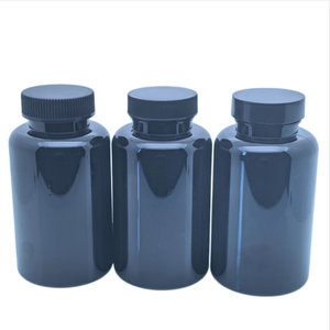 200ml 200cc Black <b>Plastic</b> Medicine Container Capsule Bottle with Resistant <b>Cap</b> and Induction Liner - Product Image 1