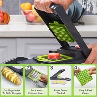 Groothandel Multifunctionele Handmatige Plastic PP Groente- en Fruit Snijder 14-in-1 Spiralizer Shredder Uiensnijder Hakker Handrasp