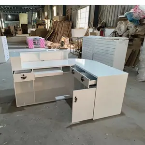 Yicheng beauty factory sale new products reception desk modern pink reception desk barber shop reception desk supplier in China