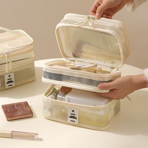 OEM Mesh Handbag Toiletry <b>Bag</b> Portable Travel Organizers for <b>Makeups</b> <b>Large</b> Cosmetic case Beach <b>Bag</b> - Product Image 4