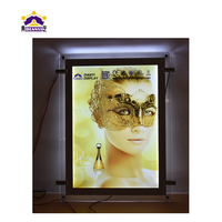 Kotak lampu Led magnetik lampu latar bingkai Poster Kristal sistem tampilan jendela Real Estate pabrik Tiongkok