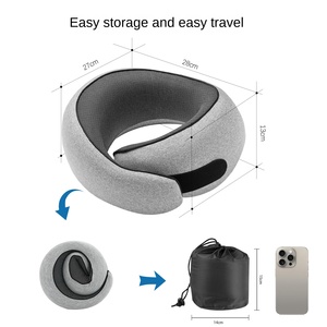 Hot Selling <strong>U</strong>-shaped Memory Foam Neck <strong>Pillow</strong> with Anti-Dust Mite Slow Rebound Portable for Aircraft Travel - Product Image 4