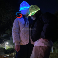 Casquette de baseball à fibres optiques LED en gros |   Chapeau lumineux personnalisé pour les événements promotionnels de course nocturne