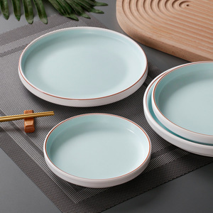 Xiangyuan Meipanzi Commercial Round <b>Plates</b>, Imitation Porcelain Cold Dish <b>Plates</b>, Creative Restaurant Round <b>Plates</b>, <b>Melamine</b> - Product Image 1