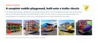 Grande remorque de jeux mobiles d'intérieur grande capacité avec piscine à balles, trampoline et aire de jeux souple, pour centres commerciaux, location événementielle et événements ludiques pour enfants
