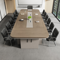 Salle de réunion personnalisée de luxe moderne table de conférence en bois de bonne qualité table de réunion blanche avec HDMI