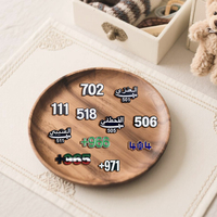 Pegatinas de teléfono con número de fuente árabe listas para stock, dígitos móviles de Metal con códigos de área Riyadh/Dammam para regalo del Día Nacional de Arabia Saudita ND95
