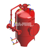 Système de proportionnement de mousse pour lutte contre l'incendie avec réservoir vertical en acier au carbone et cuve à mousse, rouge, équipement de protection incendie fixe