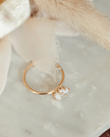 Bague de fiançailles de luxe en or massif 14K plaqué rhodium, diamant de laboratoire ovale de 2,50 carats, certifié IGI, sertie 6 griffes, style Est-Ouest