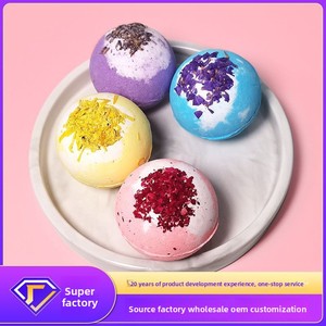 Bombas de Baño Transfronterizas de 100g con <span class=keywords><strong>Bicarbonato</strong></span> de Sodio, Flores Secas y Aceites Esenciales, Pétalos de Flores, Embalaje sin Envoltorio, Venta al por Mayor para Ducha - Product Image 2