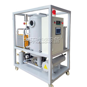 Máquina de filtrado de aceite aislante Zhonghuan LOF-PLC50 con control de pantalla táctil PLC para la purificación de aceite de turbina - Product Image 1