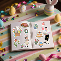 Lapin conception résistant aux UV auto-adhésif en vinyle PVC autocollant découpé Logo autocollants personnalisés pour la journalisation Scrapbooking