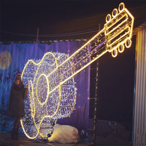 Decoraciones Navideñas LED para Exteriores con Temática Musical IP65, Luces Decorativas 3D para Paisajes de Año Nuevo, 24v/110v/220v - Product Image 1