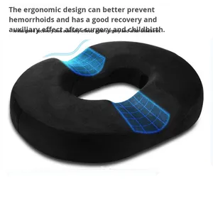 Coussin de siège en mousse à mémoire de forme personnalisable en forme de beignet avec housse amovible et lavable pour un confort prolongé lors de la position assise - Product Image 5