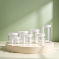 Bocaux en Plastique Transparent Disponibles 200/250/300/400/500/800/1000ml, Pots et Bouteilles en Plastique pour Cosmétiques et Aliments pour Animaux
