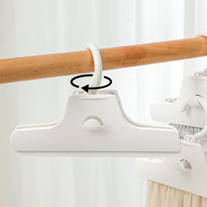 Weißer Kunststoff bügel Flexible platzsparende Überlagerung für Schal mantel Küchen garderobe Stapelbarer Schal halter - Product Image 2