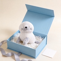 Peluche de phoque blanc mignon en gros, jouet en peluche doux, animal marin en peluche, décoration d'intérieur, cadeau