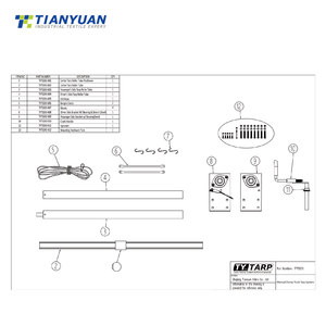 Kit de rouleaux de bâche <span class=keywords><strong>à</strong></span> manivelle, largeur de 64 <span class=keywords><strong>à</strong></span> 104 pouces, en aluminium, rouleau de bâche manuel pour niveau de cabine, idéal pour les camions <span class=keywords><strong>à</strong></span> benne basculante, les remorques - Product Image 2