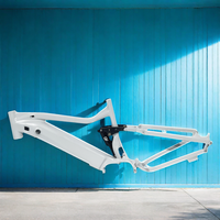 Cadre de vélo de montagne électrique léger en alliage d'aluminium 6061 avec suspension souple, surface brillante, 27,5 pouces, moteur Bafang